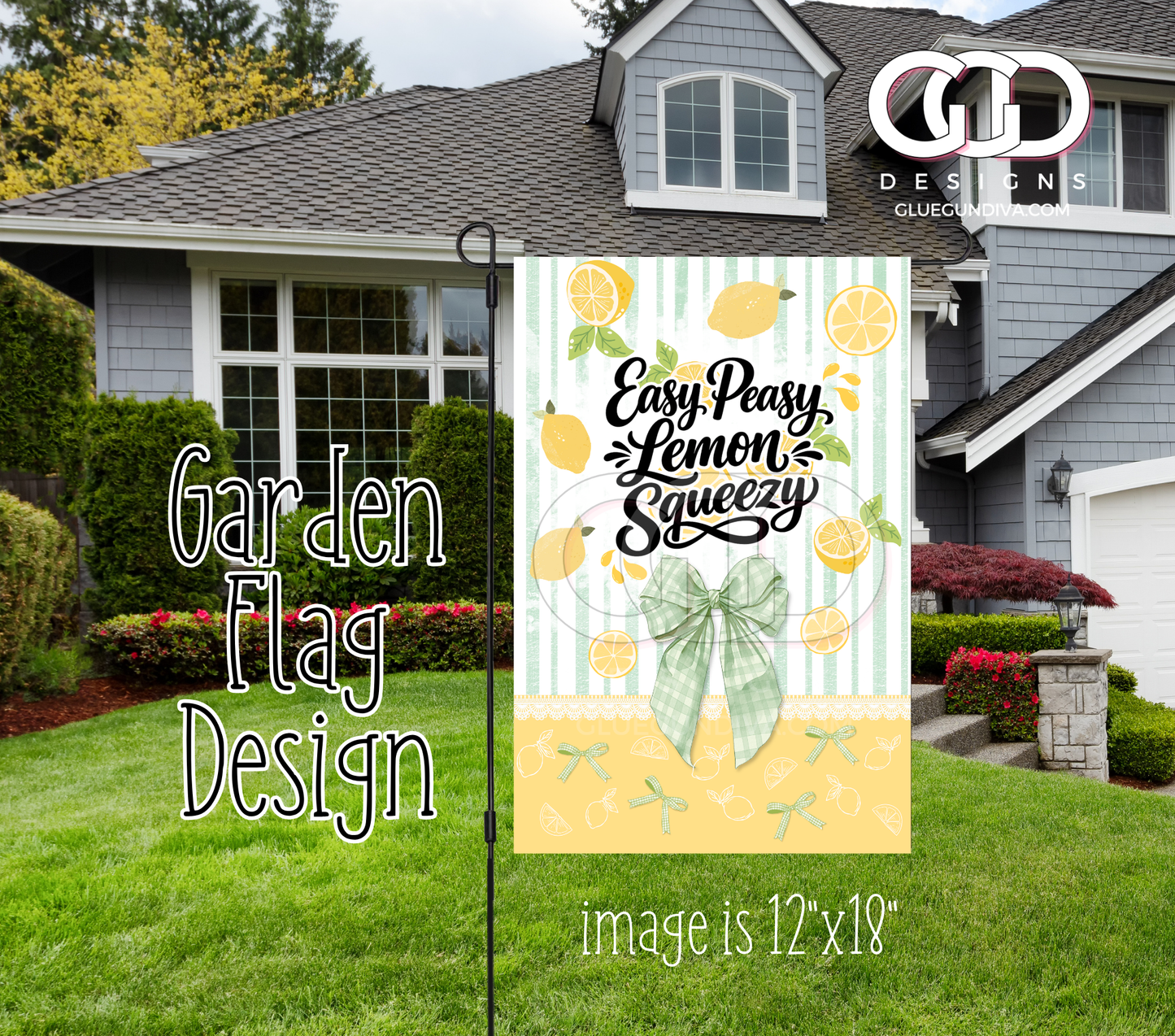 Easy Peasy Lemon Squeezy - Garden Flag Designs