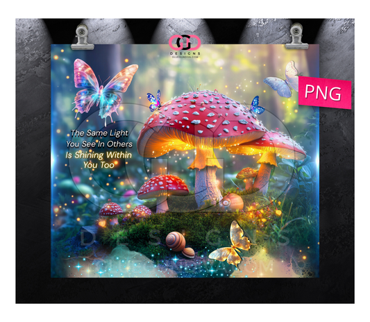 Light Shining Within You- Digital tumbler wrap for 20 oz skinny straight tumbler