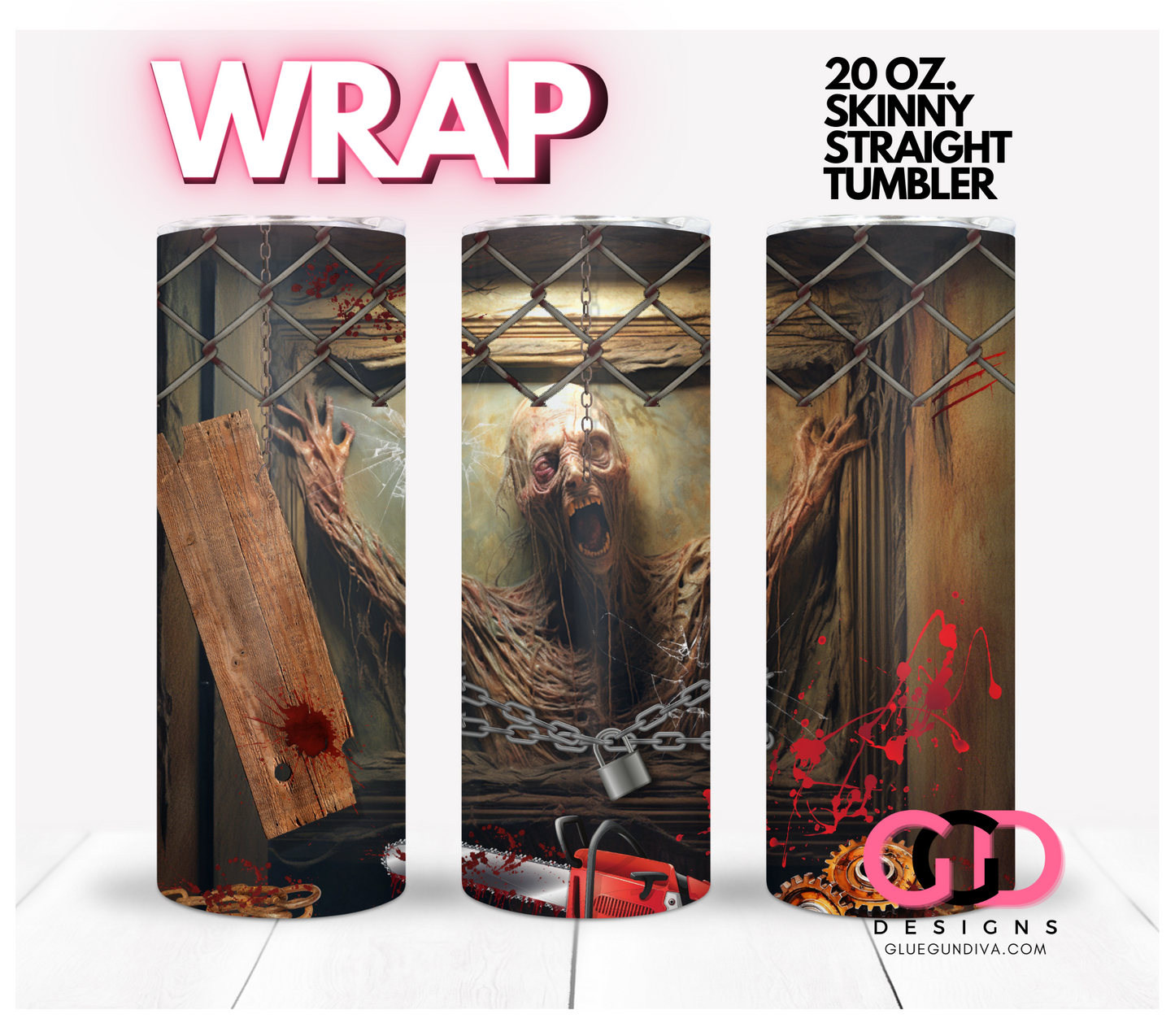 Halloween 2023 Scary - Gory bundle - 10 Digital Wrap Images for 20 0z skinny straight tumblers