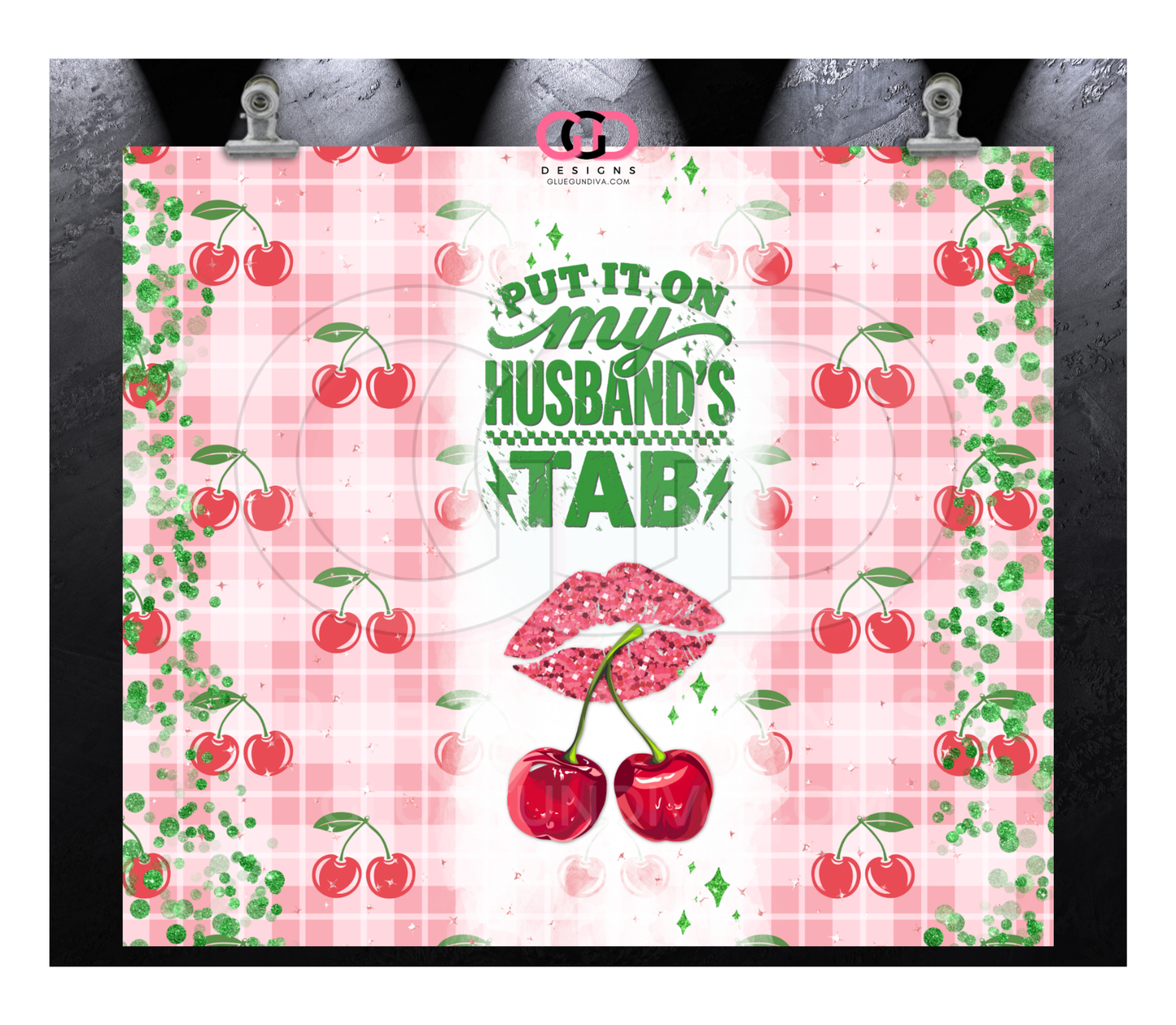 My Husband's Tab - Digital tumbler wrap for Speaker 20 oz tumbler