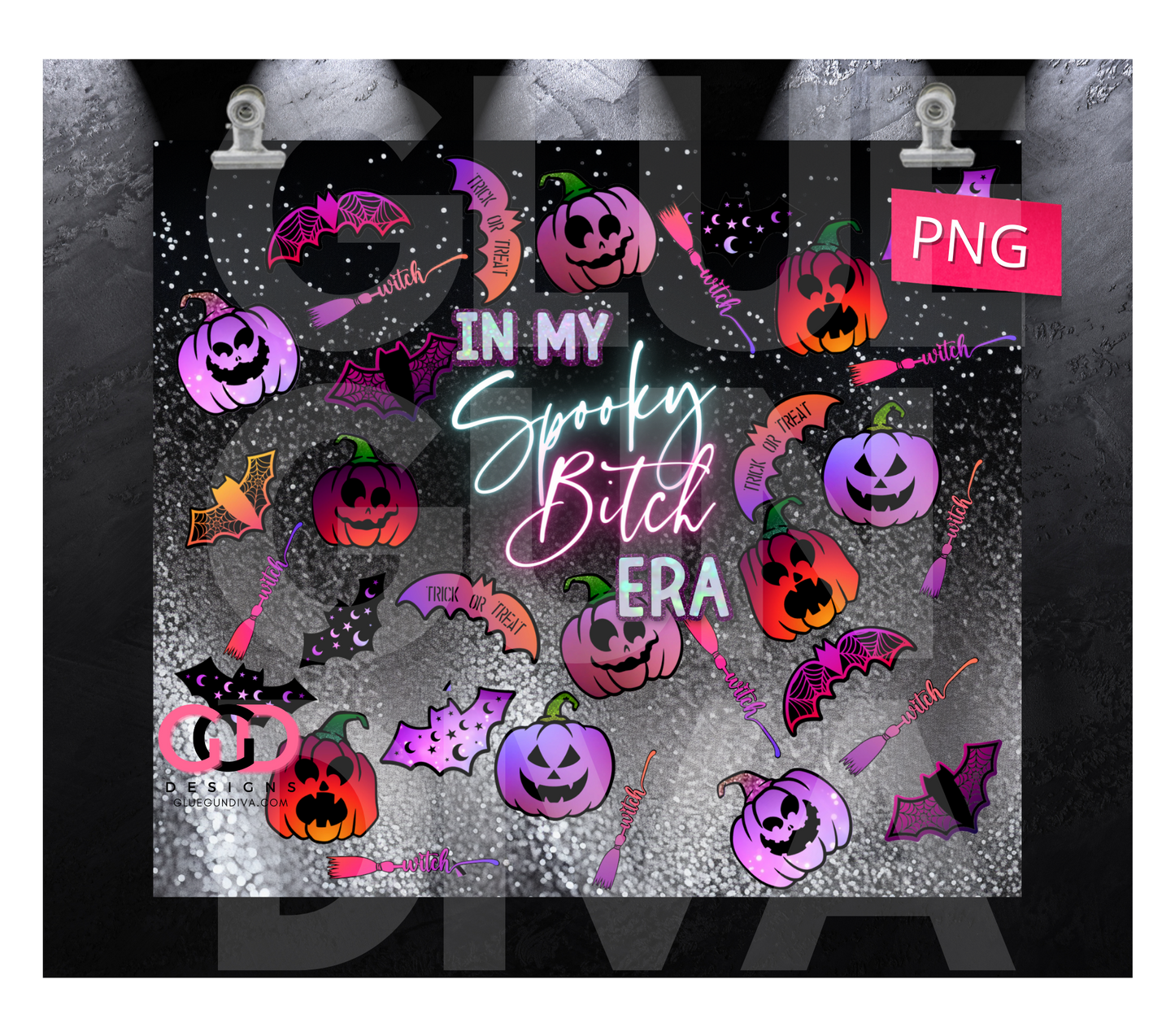 In My Spooky Bitch Era- Digital tumbler wrap for 20 oz skinny straight tumbler