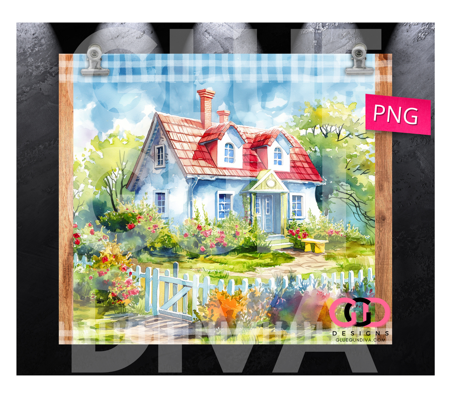 Cottage Life- Digital tumbler wrap for 20 oz skinny straight tumbler
