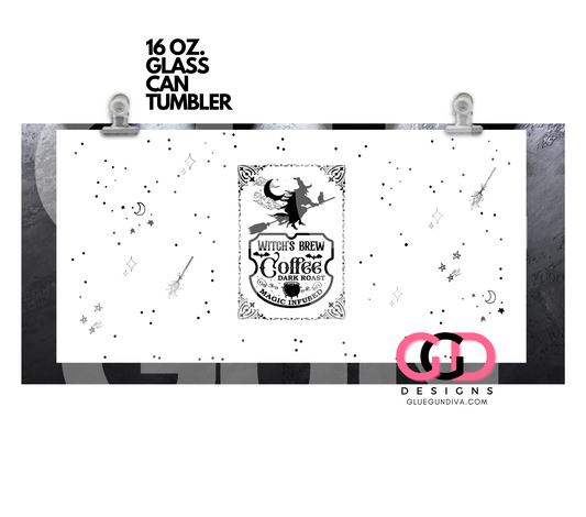 Witch's Brew- Digital wrap for 16 oz glass can