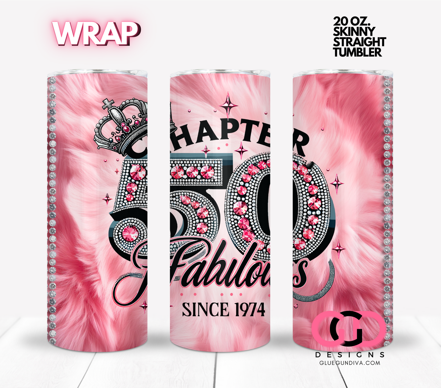Chapter 50 - Digital tumbler wrap for 20 oz skinny straight tumbler