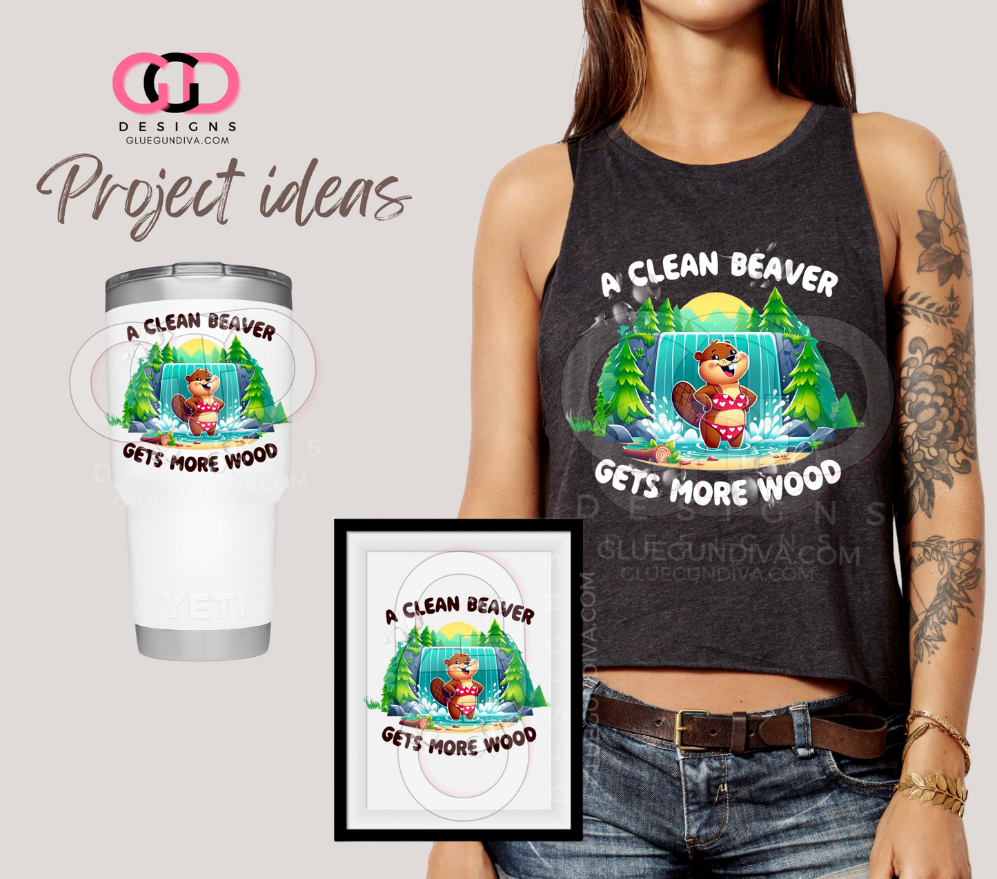 A Clean Beaver - PNGs & SVGs
