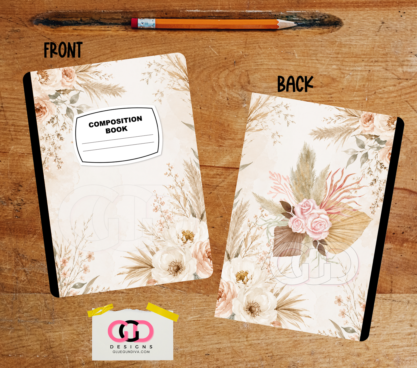 Boho Scene - Design for Composition Book