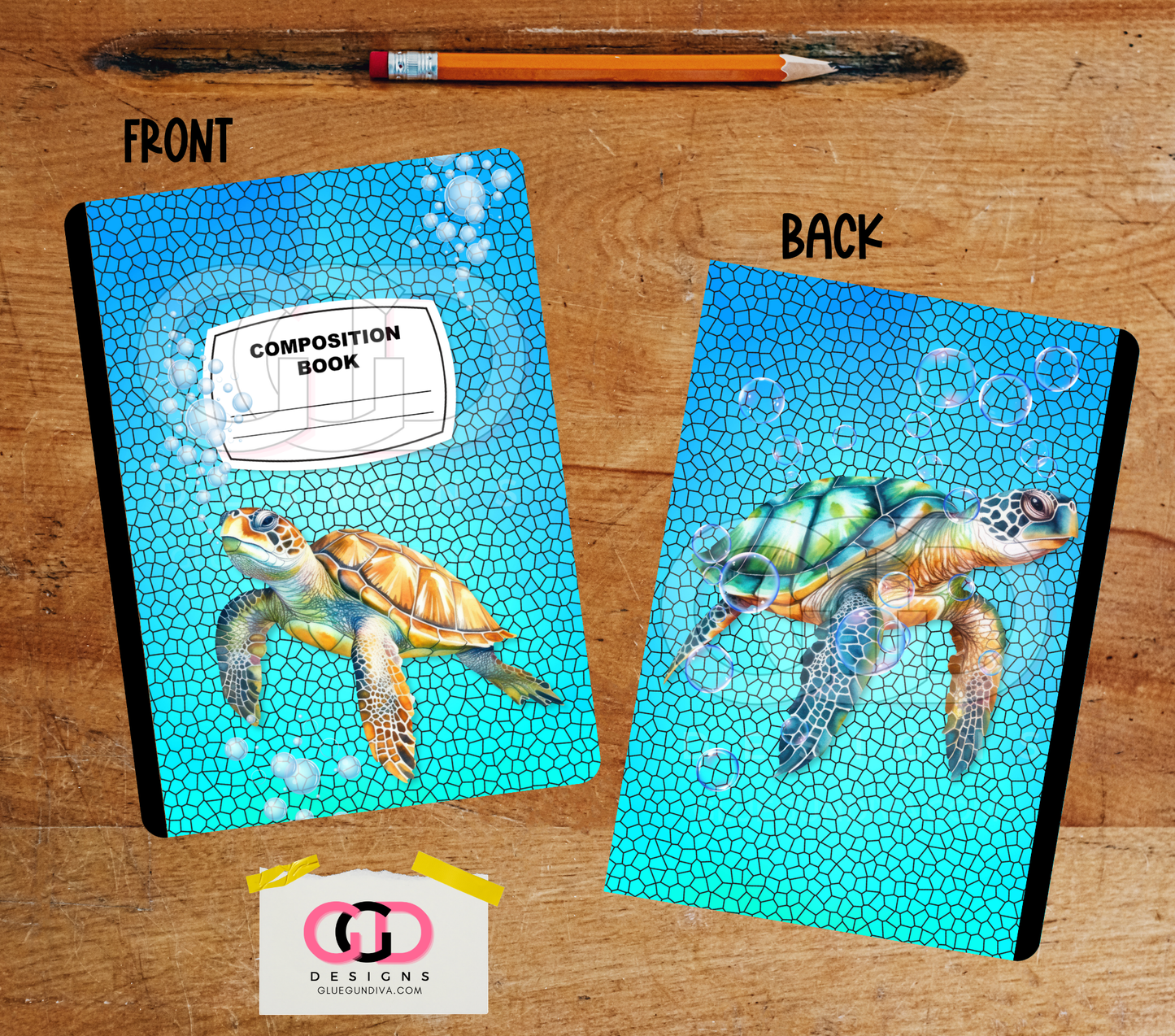 Sea Turtle - Design for Composition Book