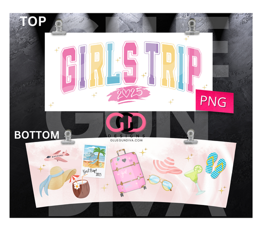 Girls Trip 2025- Digital tumbler wrap for 40 oz tumbler