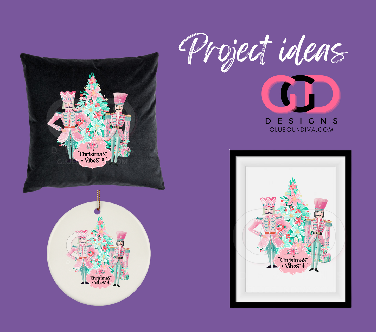 Pink Christmas Vibes- PNGs & SVGs