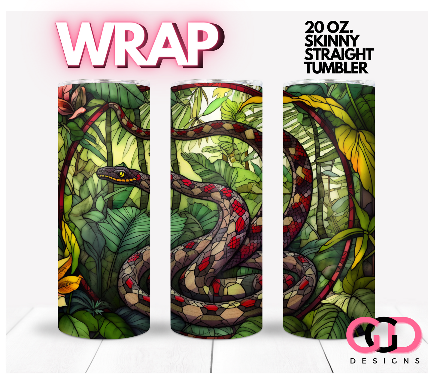 Jungle Stained Glass Animals BUNDLE - 8 images