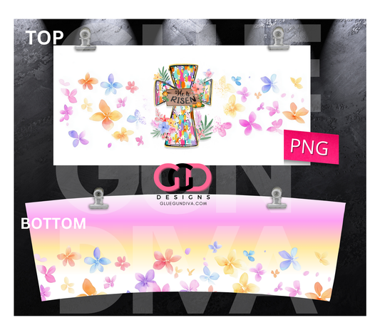 He is Risen - Digital tumbler wrap for 40 oz tumbler