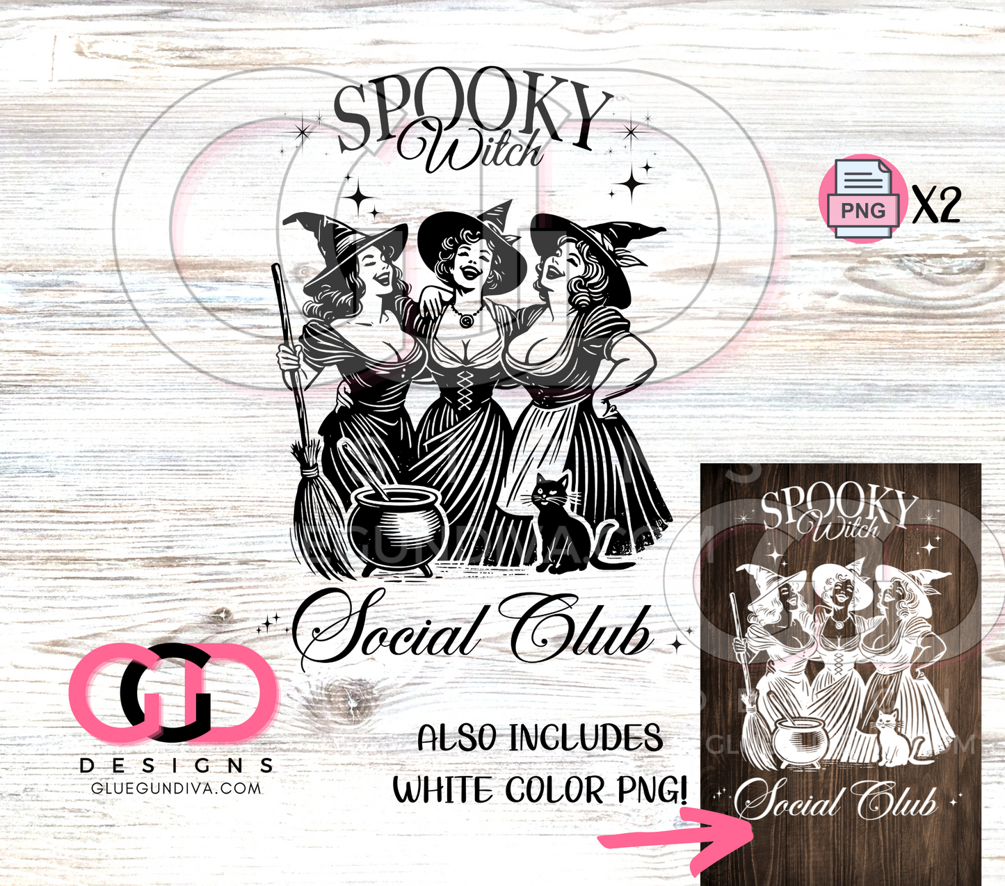 Spooky Witch Social Club - PNGs & SVGs