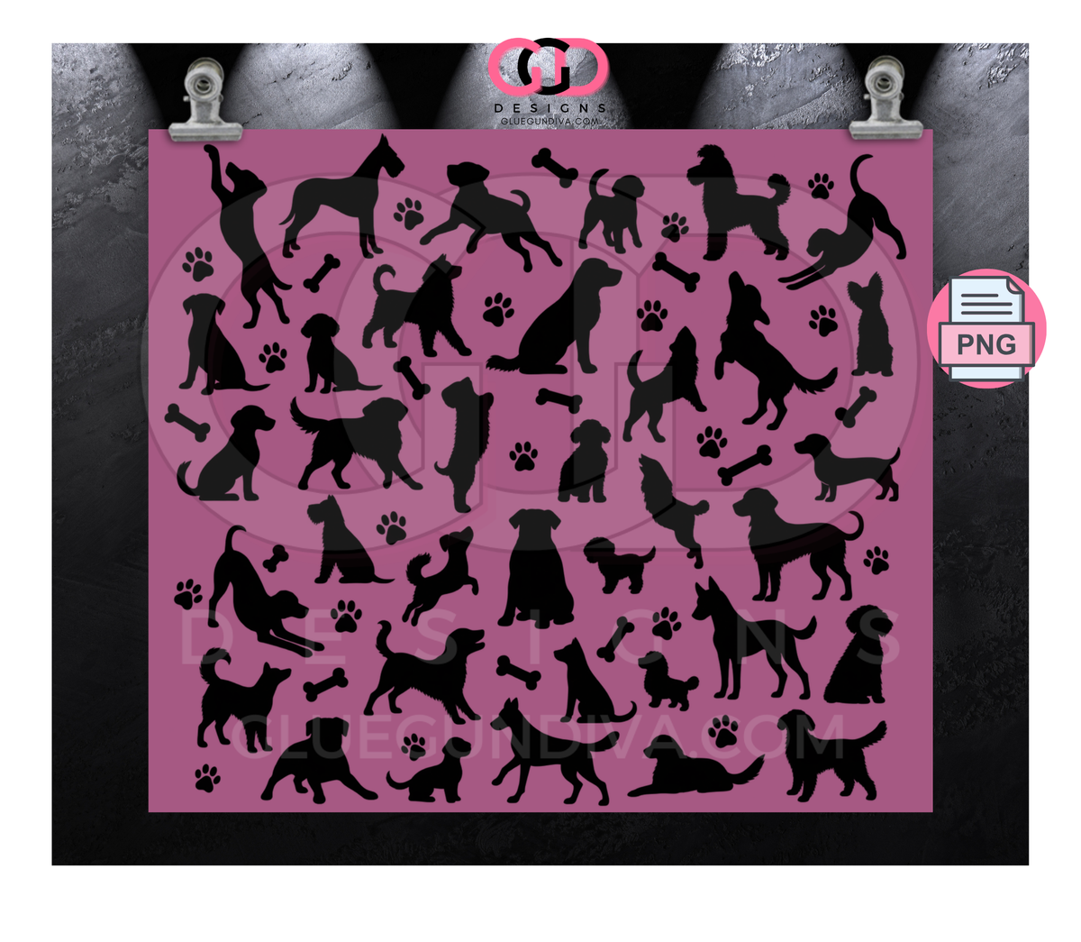 Dog Silhouettes Bundle - 5 images