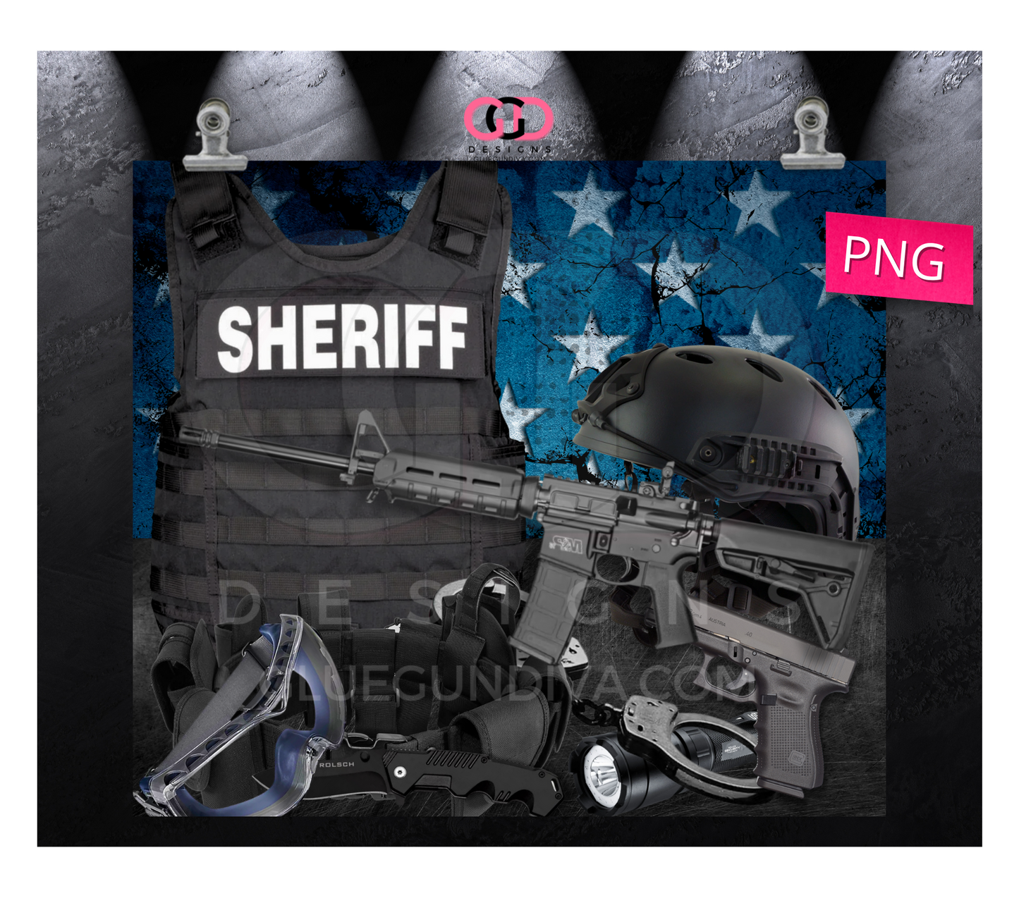 Sheriff Tactical Gear- Digital tumbler wrap for 20 oz skinny straight tumbler