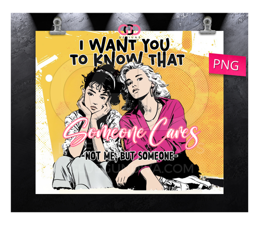 Someone Cares -Digital tumbler wrap for 20 oz skinny straight tumbler