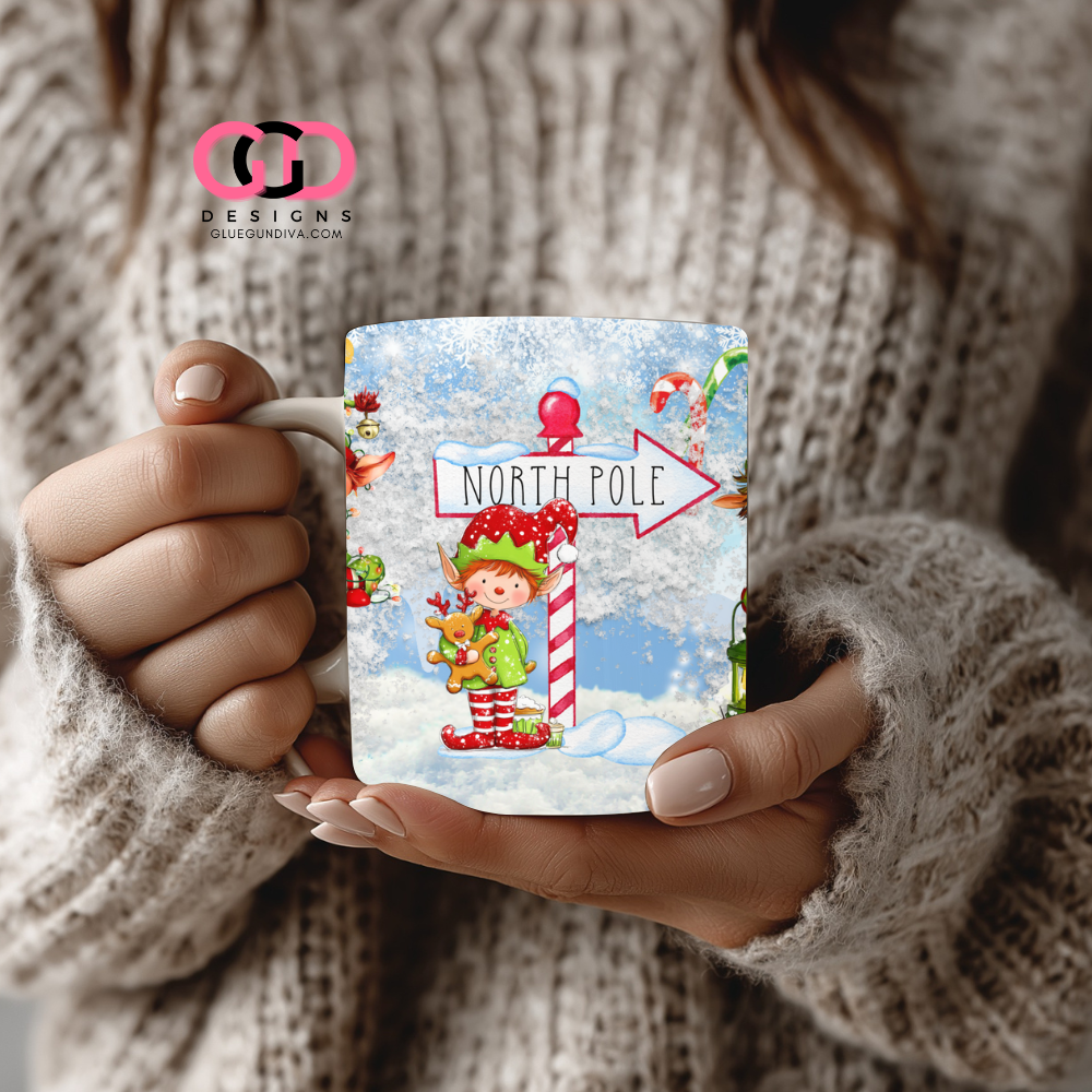 Frosty Elves - Digital mug wrap for 11 and 15 oz
