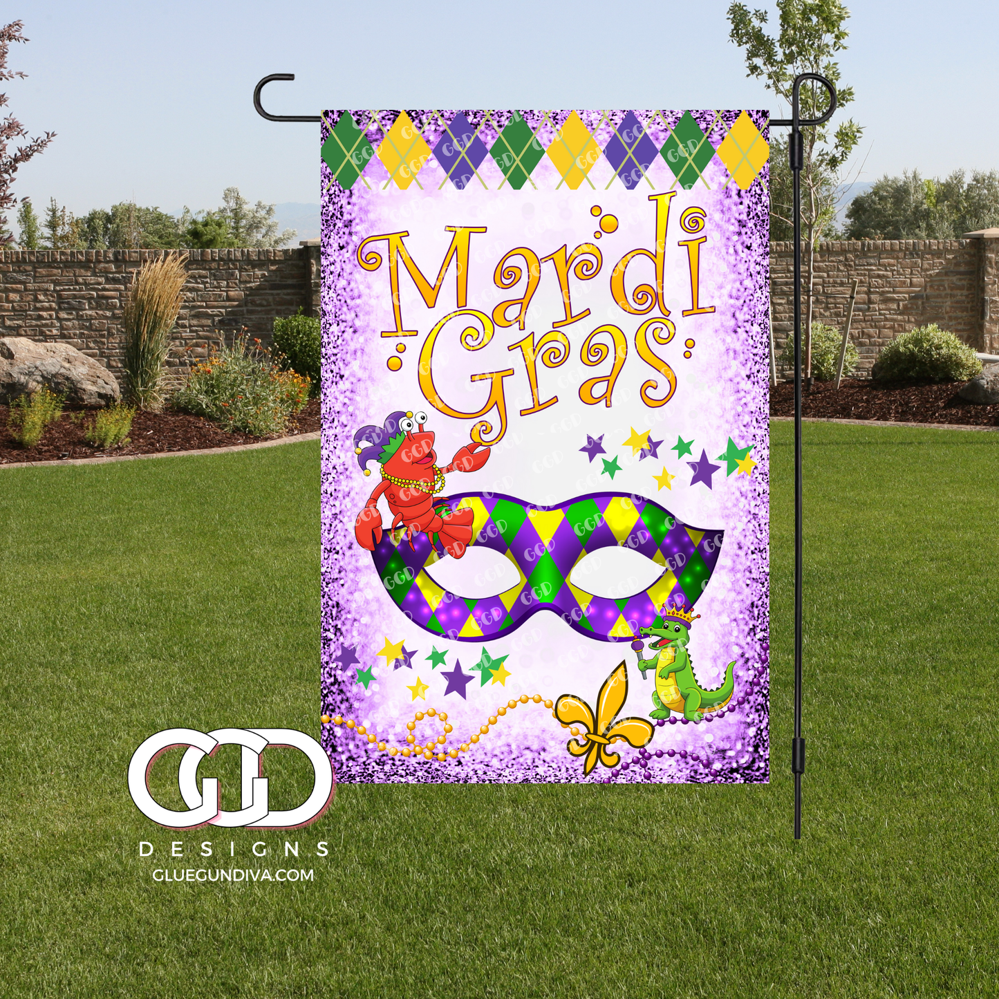 Mardi Gras - Garden Flag Designs