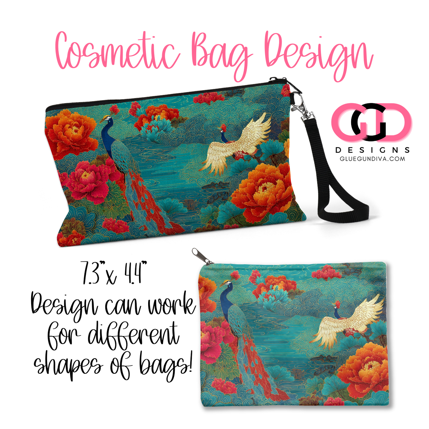 Asian Aesthetics - Digital image for Cosmetic Bags