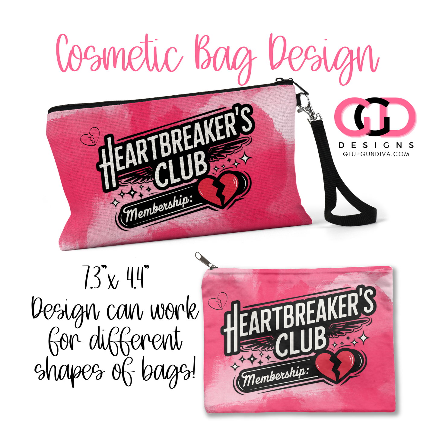 Heartbreaker's Club - Digital image for Cosmetic Bags