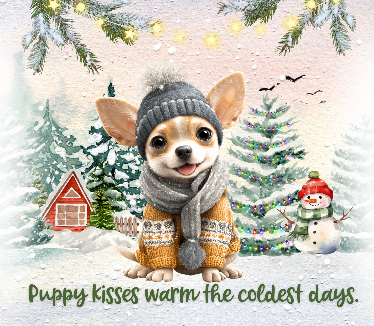Puppy Kisses Warm The Coldest Days - 20 OZ WRAP