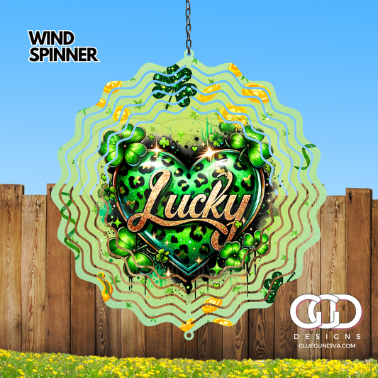 Lucky Heart - Digital image for an 8 Inch Wind Spinner