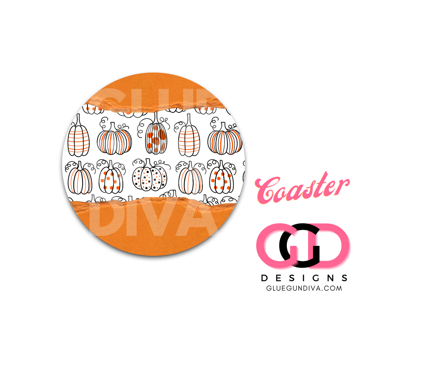 Hello Pumpkin Sunburst - Earrings, Pen Wrap, Coaster BUNDLE