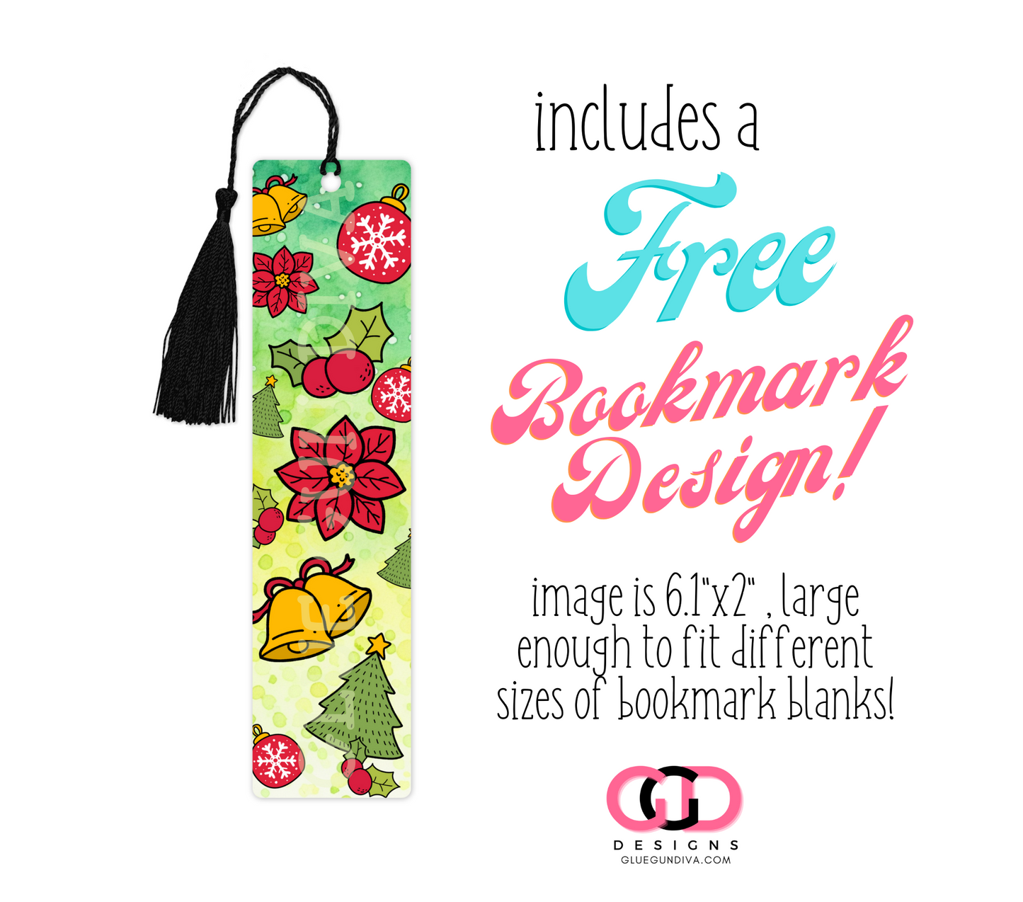 Cute Christmas Icons- Digital tumbler wrap for 20 oz skinny straight tumbler