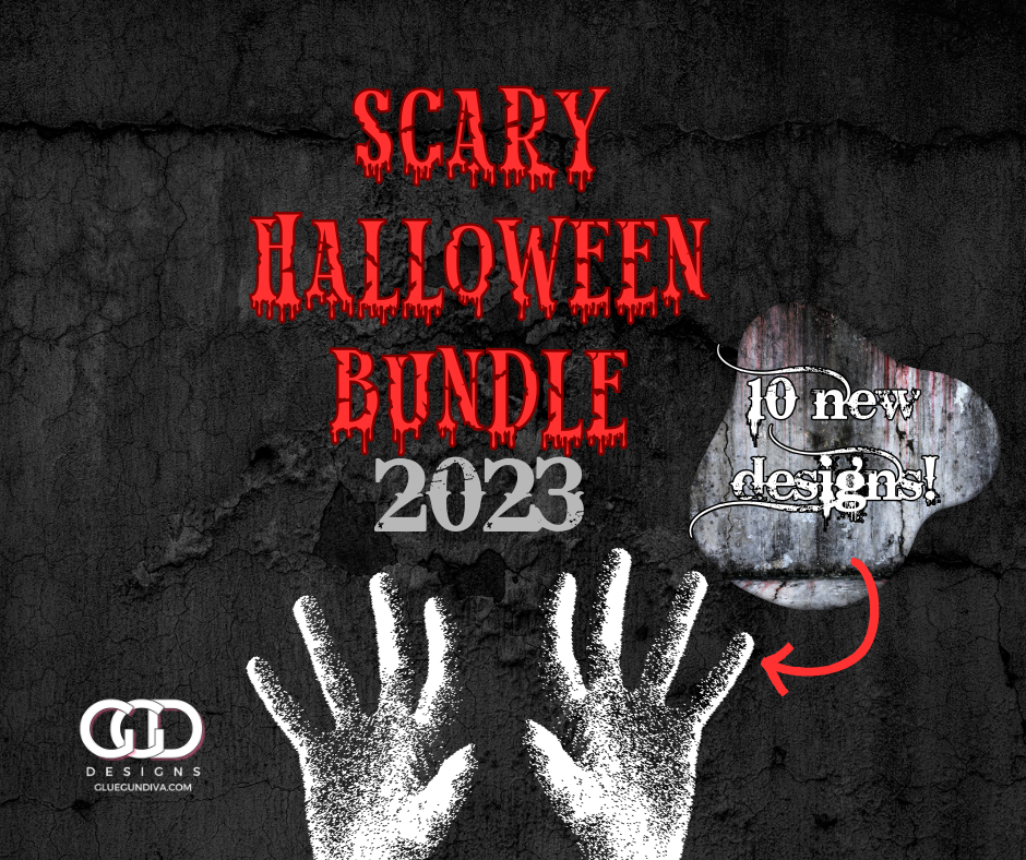 Halloween 2023 Scary - Gory bundle - 10 Digital Wrap Images for 20 0z skinny straight tumblers
