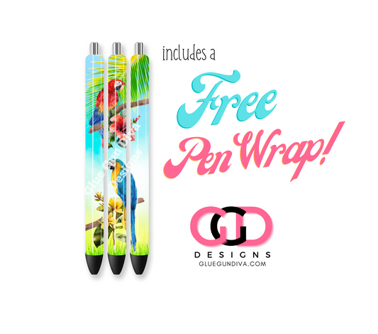 Tropical Paradise - Digital tumbler wrap for 40 oz tumbler