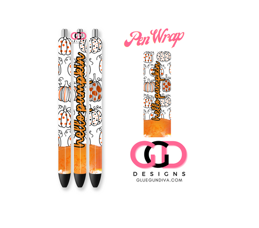 Hello Pumpkin Sunburst - Earrings, Pen Wrap, Coaster BUNDLE