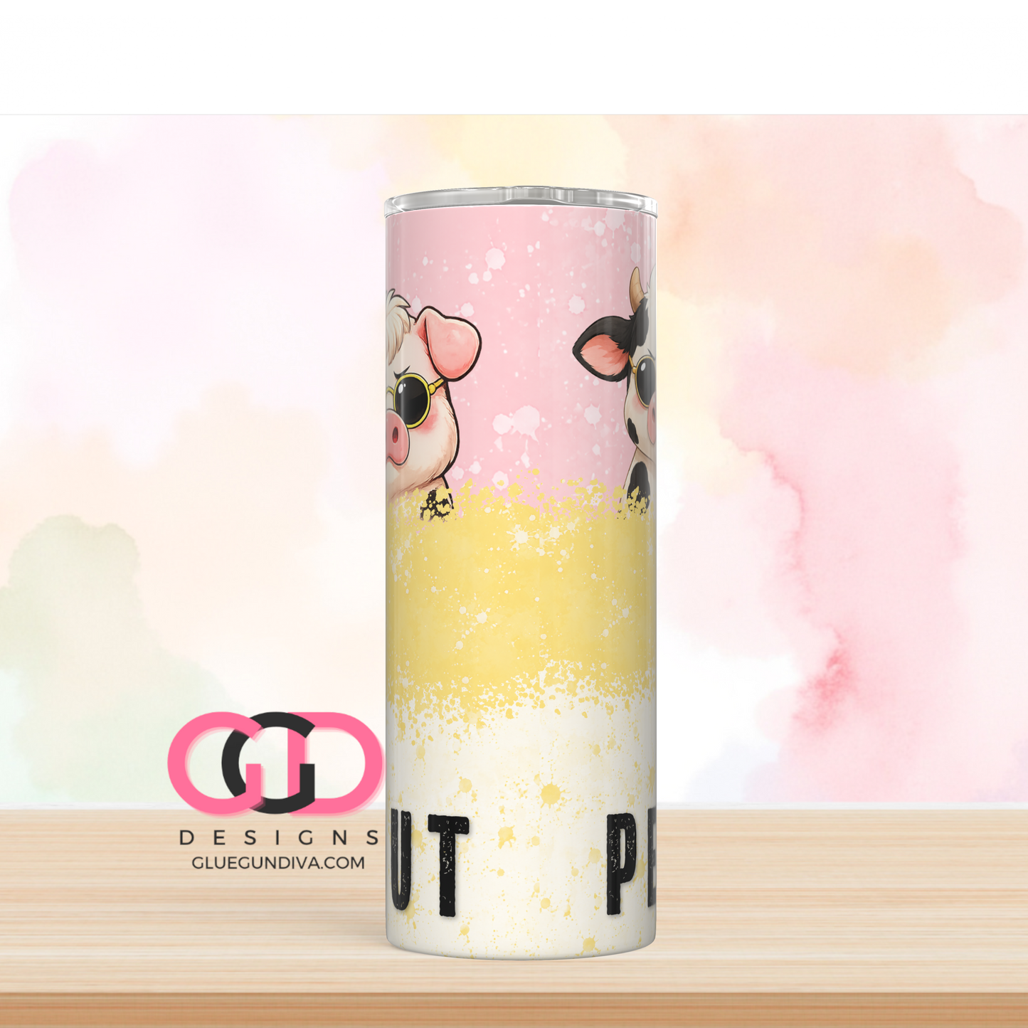 All Peopled Out - Digital tumbler wrap for 20 oz skinny straight tumbler