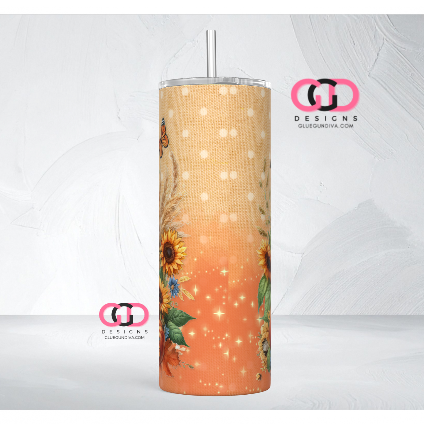 Magic of Fall 2 - Digital tumbler wrap for 20 oz skinny straight tumbler