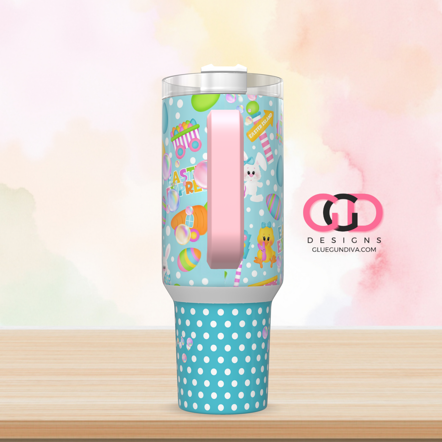 Easter Express - Digital tumbler wrap for 40 oz tumbler