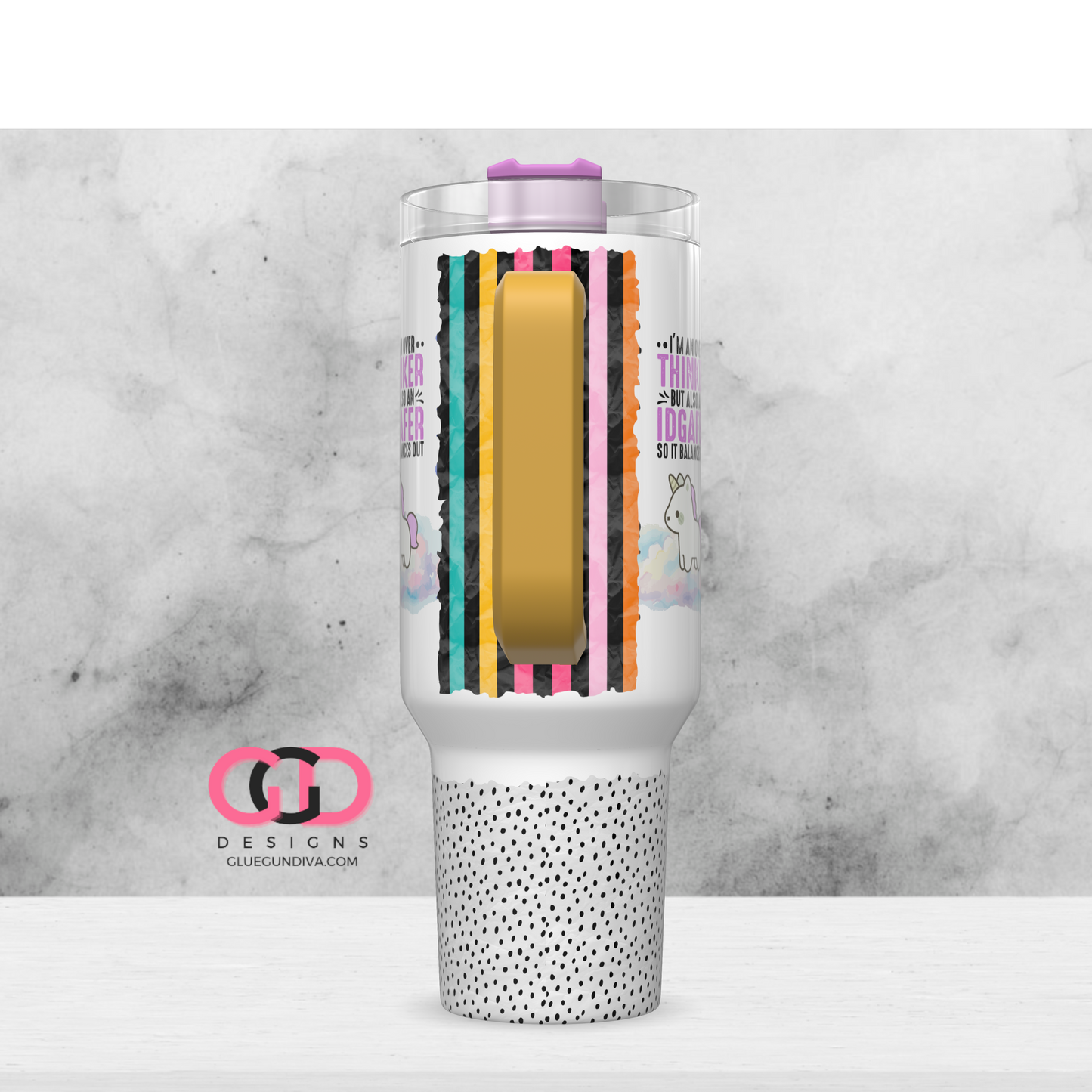 It Balances Out - Digital tumbler wrap for 40 oz tumbler