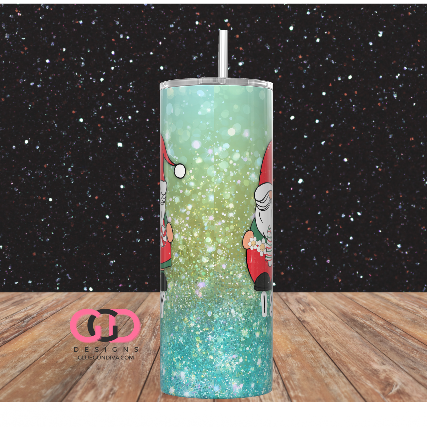 I saw That You Nasty Gnomes - Digital tumbler wrap for 20 oz skinny straight tumbler