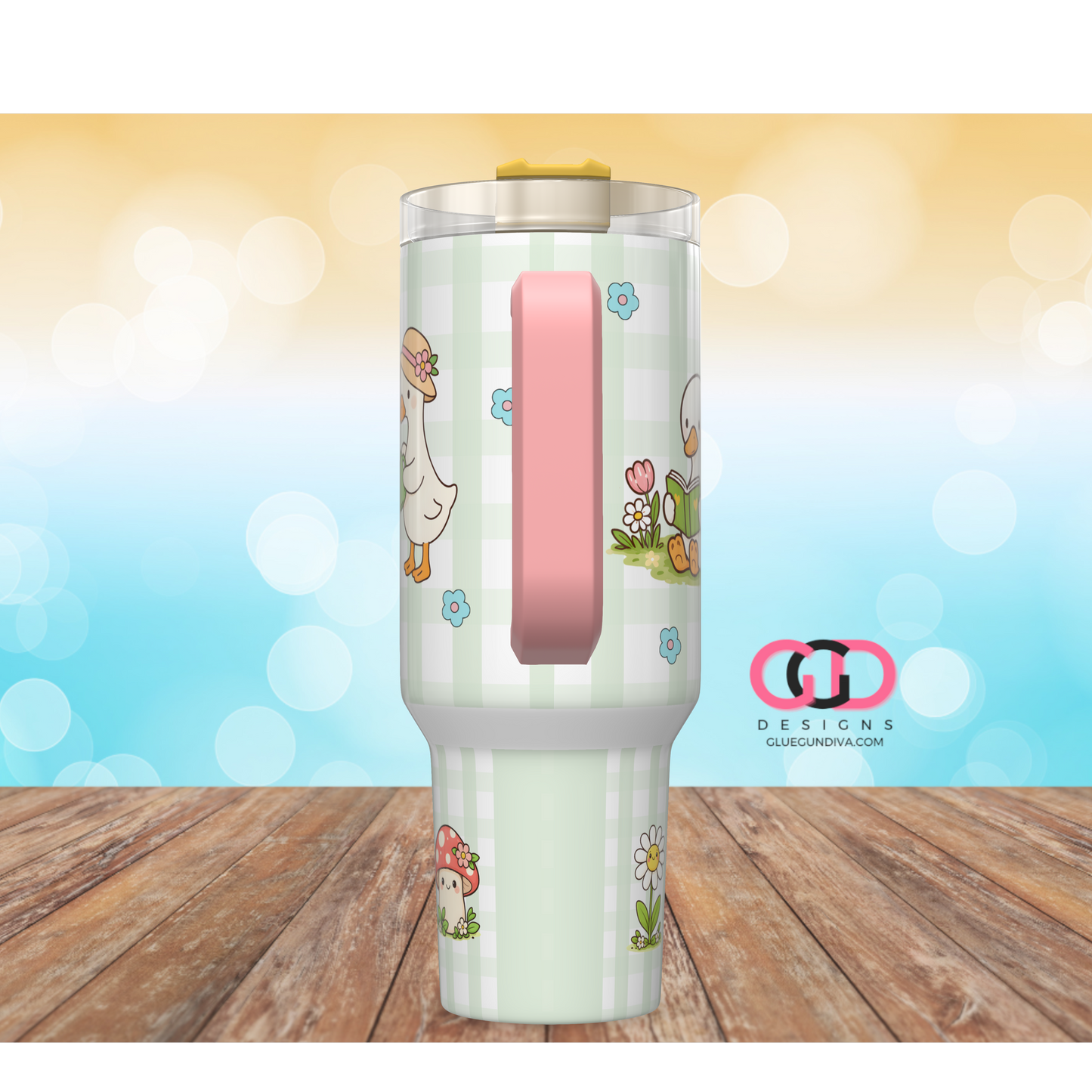Spring Silly Goose - Digital tumbler wrap for 40 oz tumbler