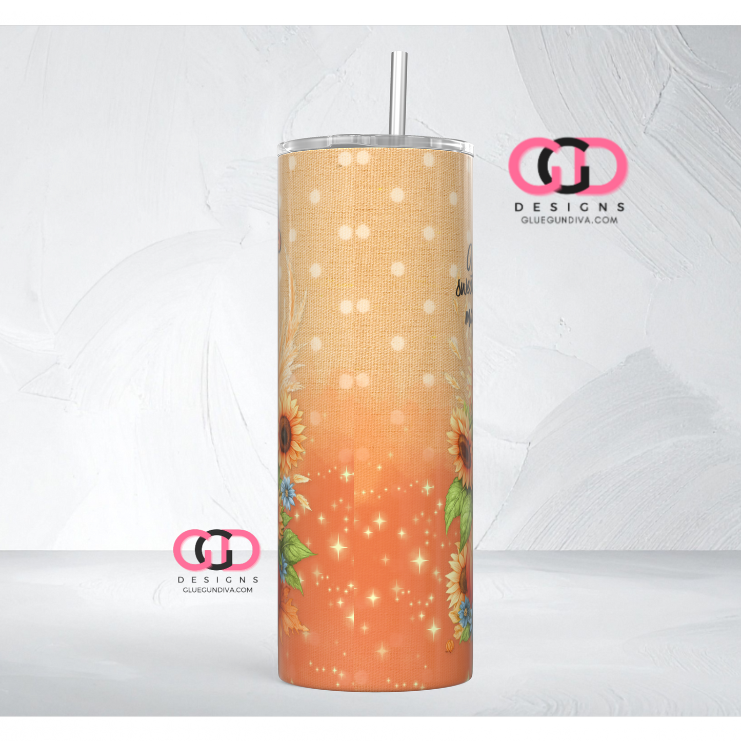 Magic of Fall 1 - Digital tumbler wrap for 20 oz skinny straight tumbler