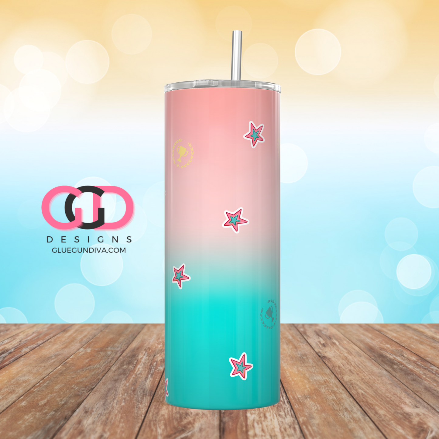 Win stupid Prizes -Digital tumbler wrap for 20 oz skinny straight tumbler