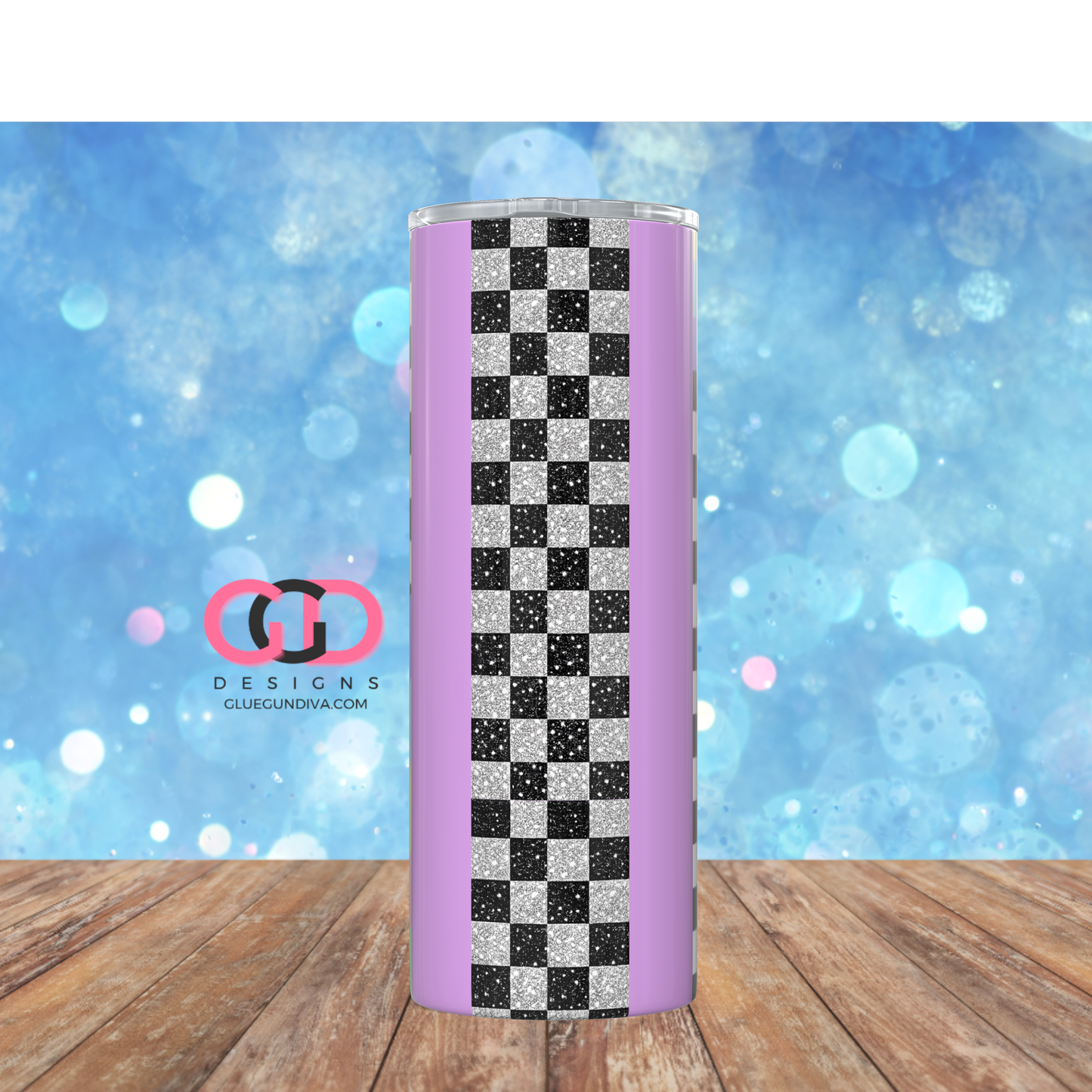 Long Live Rad Women - Digital tumbler wrap for 20 oz skinny straight tumbler