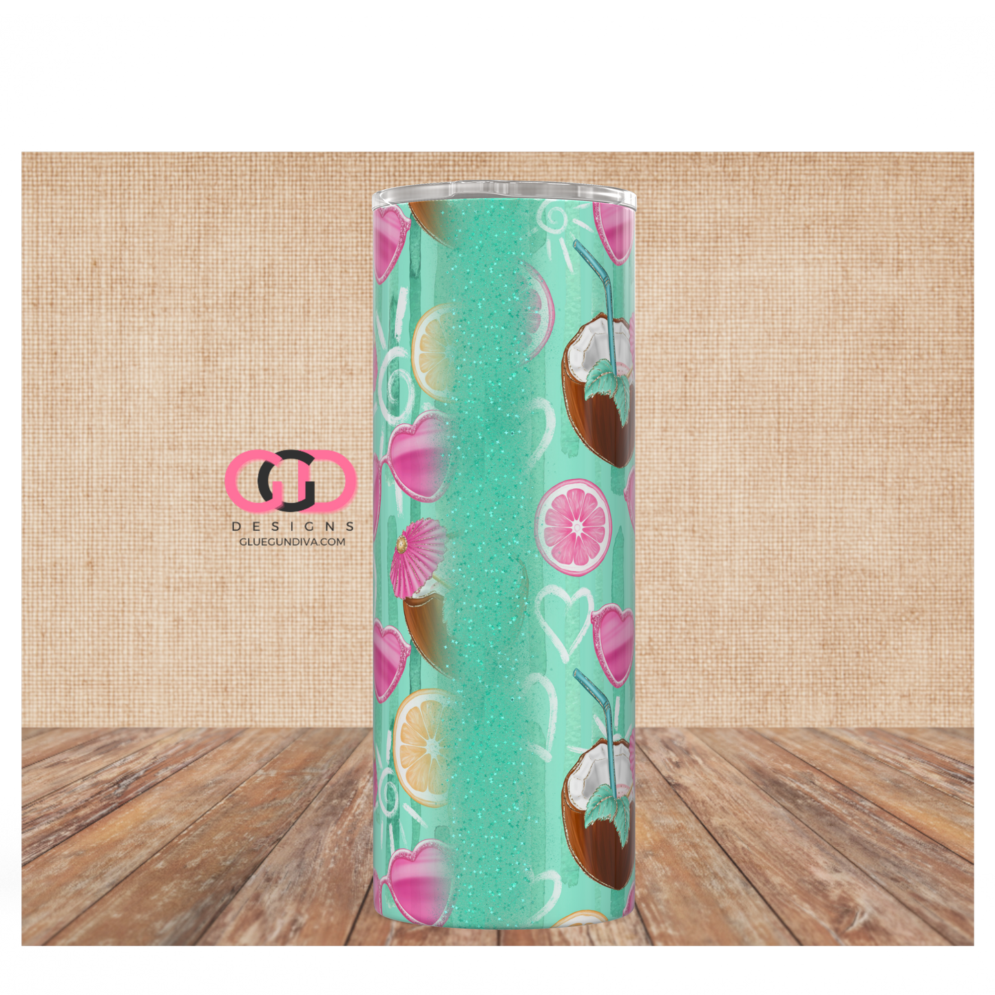 Places I won't be going today -Digital tumbler wrap for 20 oz skinny straight tumbler