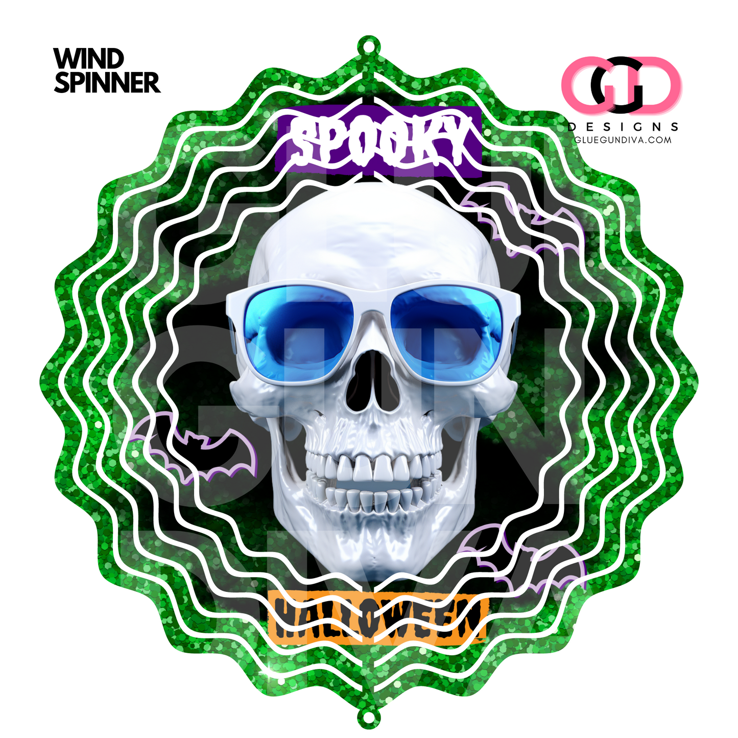 Spooky Halloween- Digital image for an 8 Inch Wind Spinner