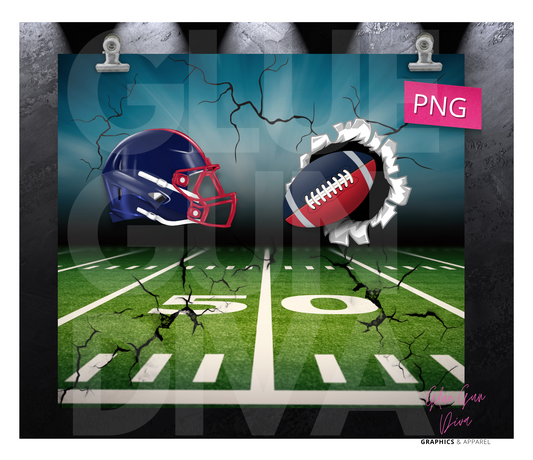 Football Fan Helmet and Football Houston Texans- Digital tumbler wrap for 20 oz skinny straight tumbler