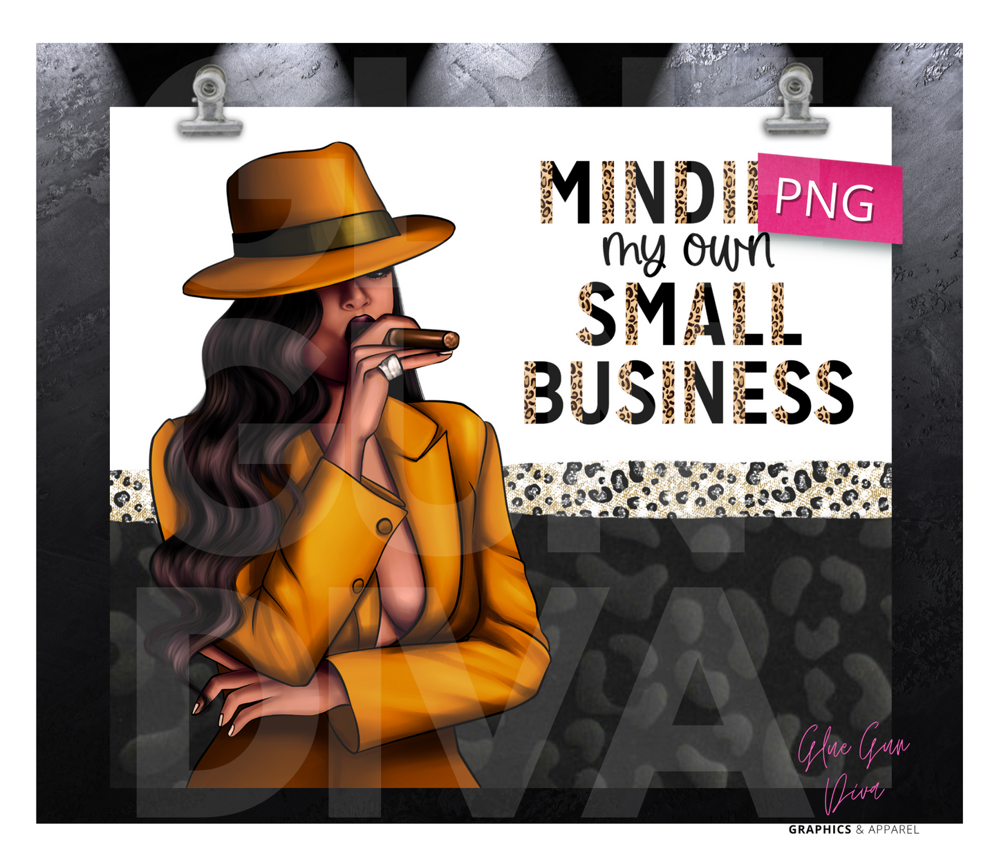 Minding my own small business - Digital tumbler wrap for 20 oz skinny straight tumbler