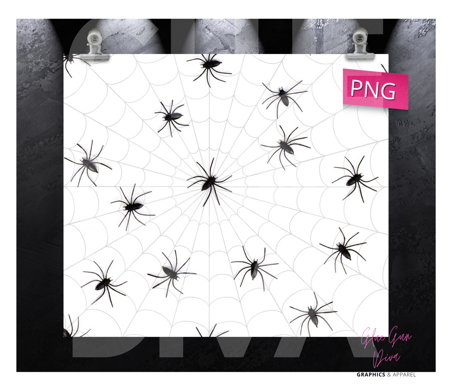 Itsy Bitsy Spiders - Digital tumbler wrap for 20 oz skinny straight tumbler