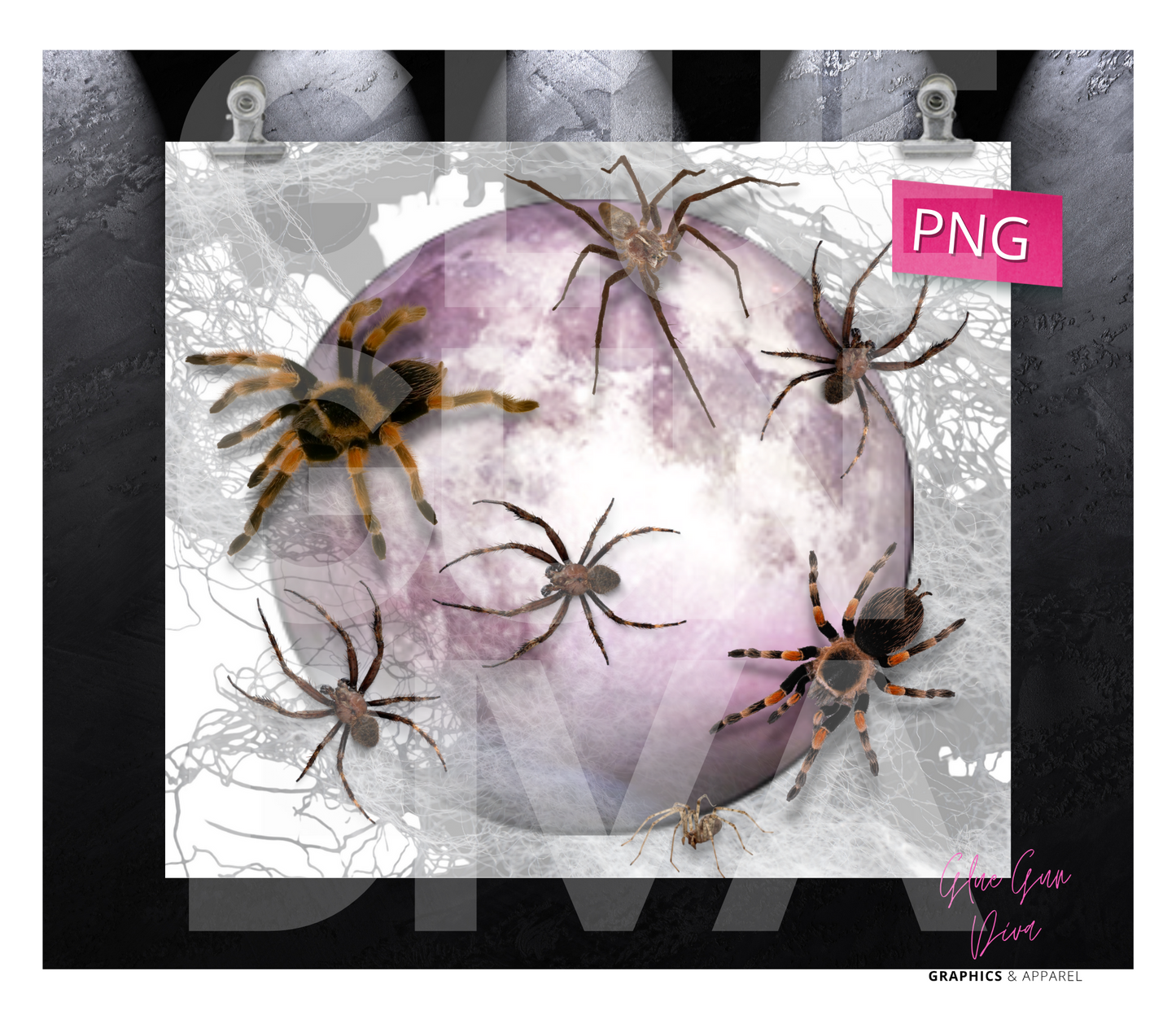 Giant spider egg - Digital tumbler wrap for 20 oz skinny straight tumbler