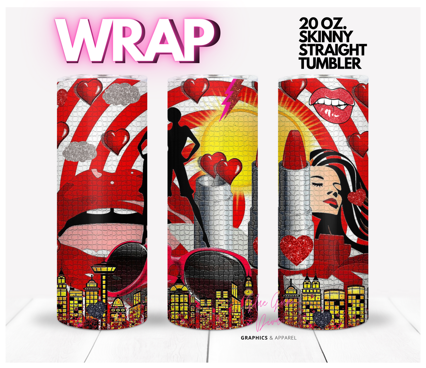 Be Fabulous -Digital tumbler wrap for 20 oz skinny straight tumbler