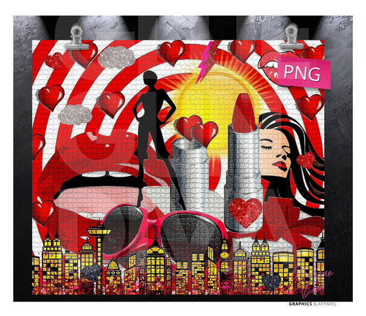 Be Fabulous -Digital tumbler wrap for 20 oz skinny straight tumbler