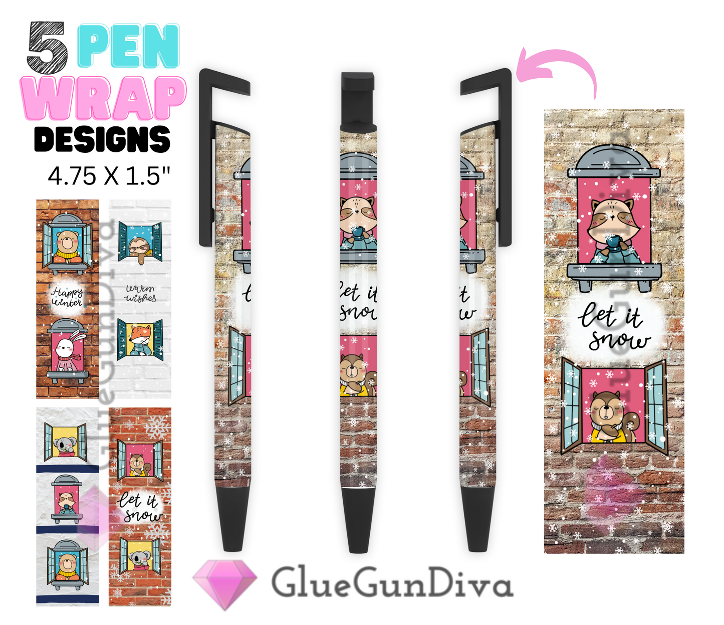 Snowy Windows - Digital Pen wraps