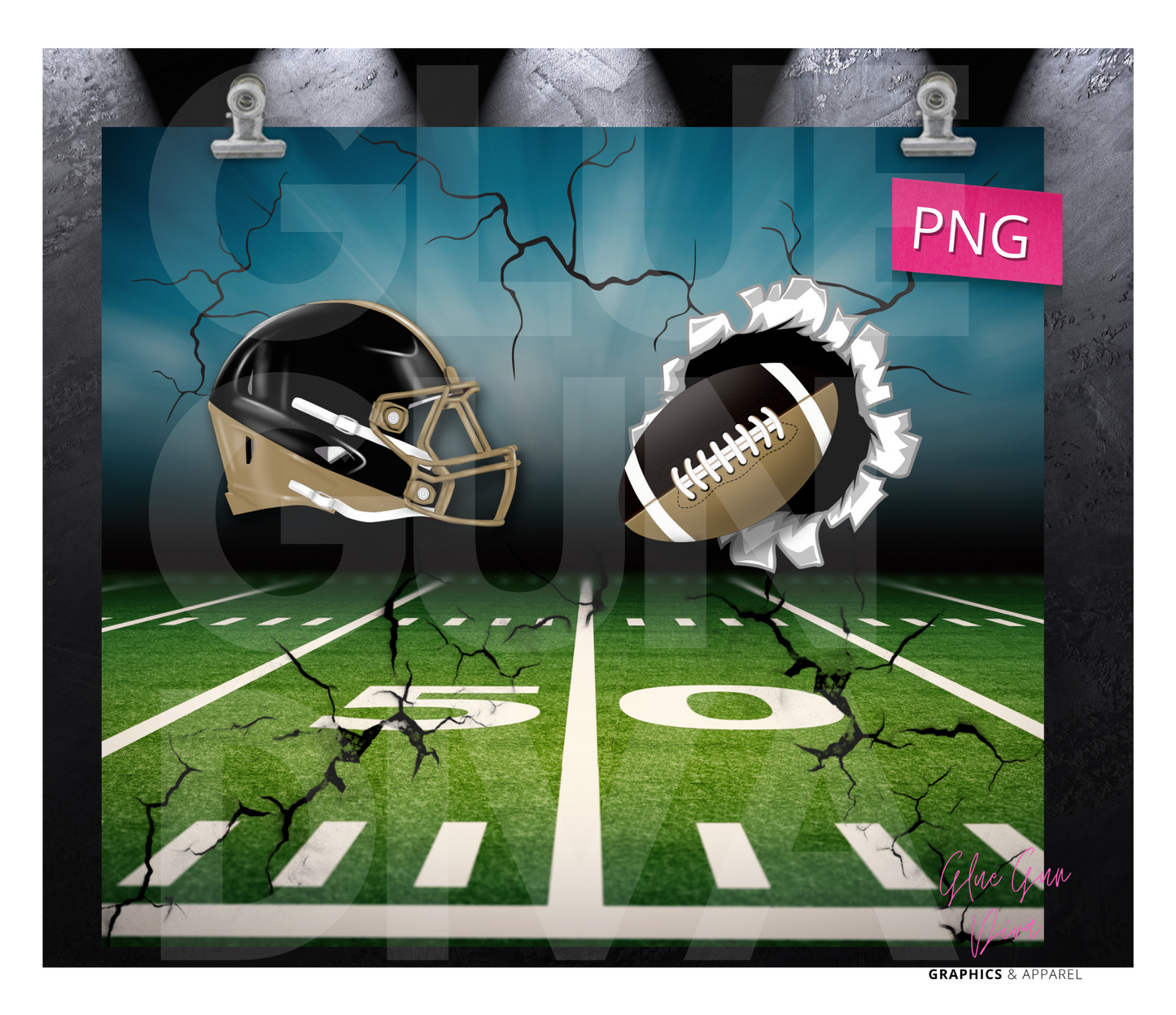 Football Fan Helmet and Football Saints Knights - Digital tumbler wrap for 20 oz skinny straight tumbler