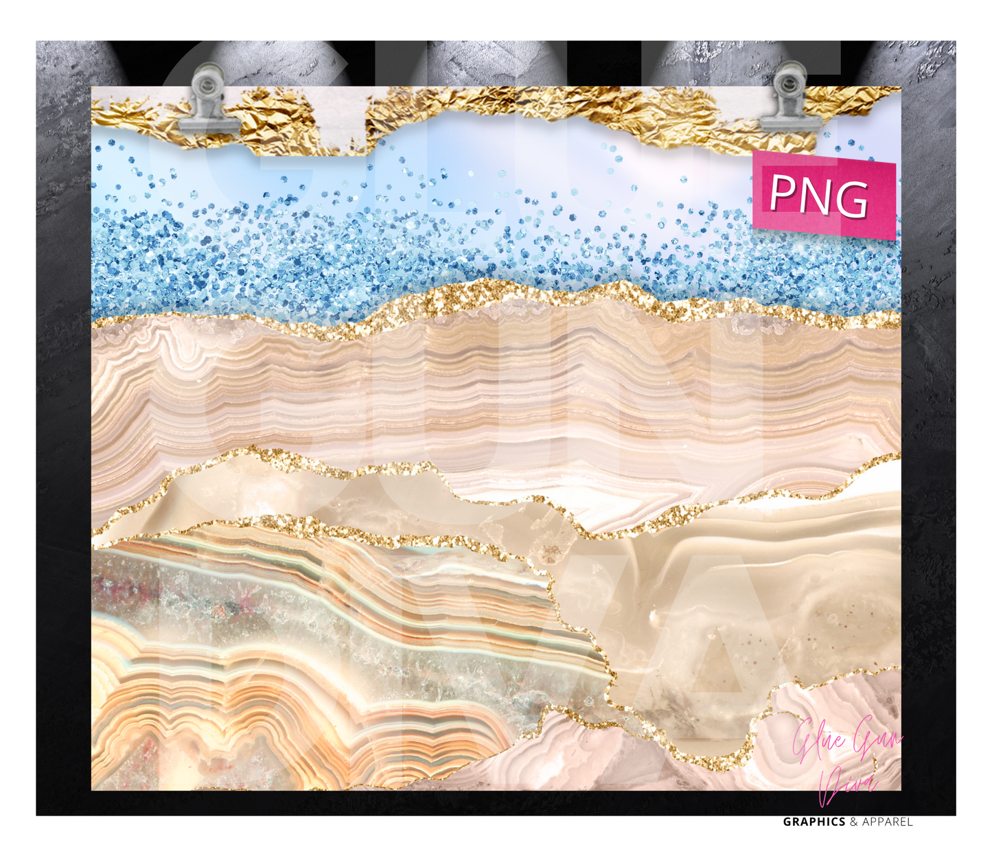 Ivory Agate- Digital tumbler wrap for 20 oz skinny straight tumbler